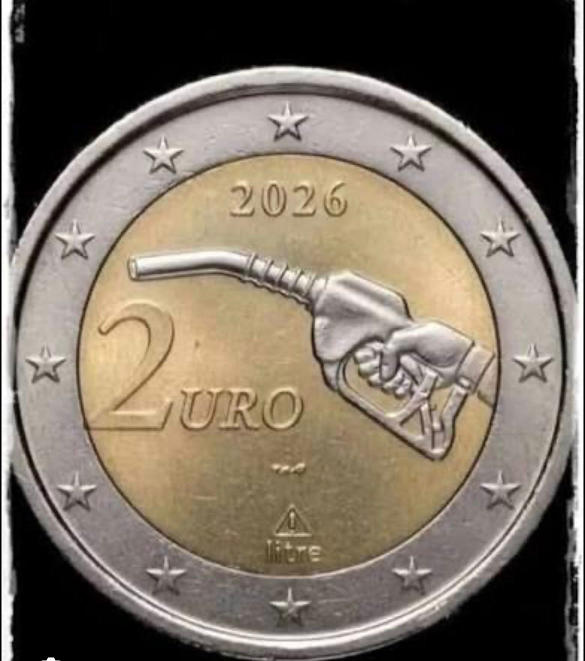 2 Euro fuel coin meme